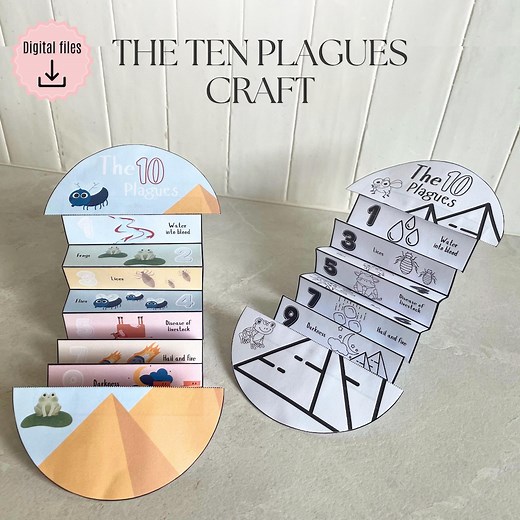 The Ten Plagues of Egypt Folding Surprise Craft, Moses Story for Kids, Bible Printable Activity, Sunday School, VBS, Homeschool, Christian - Etsy