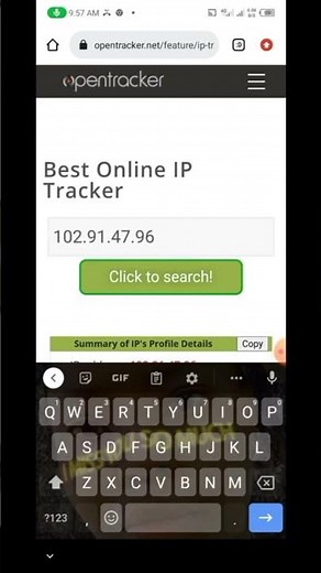 How to track any Smartphone ip address #shorts