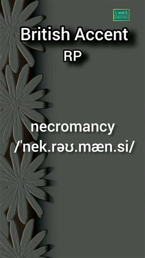How to pronounce necromancy? / Pronunciation of necromancy in British Accent with Transcription.
