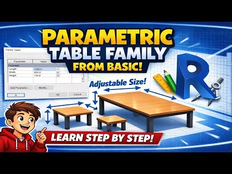 Revit Parametric Table Family | Step-by-step Tutorial for Beginners