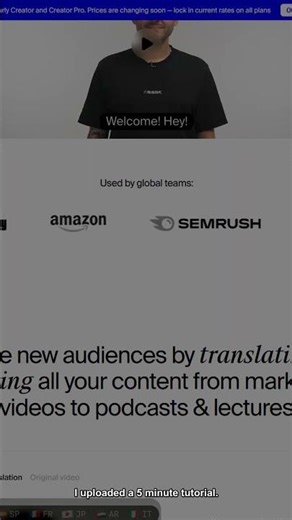 Dub Your Videos Into 130+ Languages With Your OWN Voice - Rask AI #Shorts