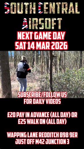 Will he make it!!!!??? Next Game Day Sat 14 March 2026 We’re at Wapping Lane (B98 9ER) which is just 3 minutes from M42 Junction 3 Whether you're a pro or a first-timer, come down and join the crew! Book your spot here:👇 Bookings@southcentralairsoft.com www.southcentralairsoft.com Link to book is also in my Channel Bio! Bookings open #redditch #southcentralairsoft #birmingham #airsoft #airsoftuk