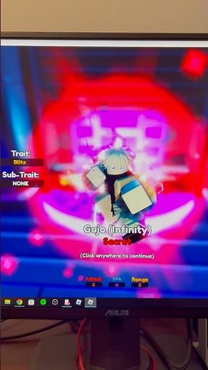 Getting New Secret Shiny Gojo (Infinity) Evo in Anime Vanguards