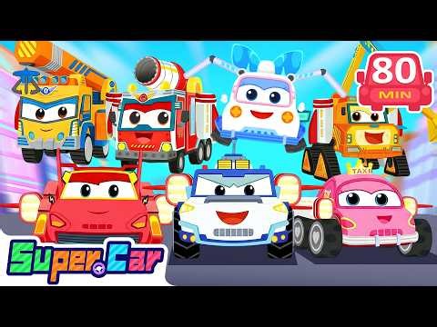 Falling UFO Attack! Super Cars Rush to Defend Our City 🌌 | Go Rescue with SuperCar! | Kids Cartoons
