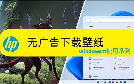 Windows 11使用系列之【无广告下壁纸】惠普笔记本教程