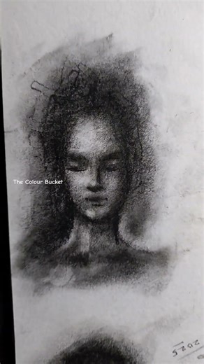 Charcoal Art 🎨 , The Colour Bucket #art #thecolourbucket #charcoalart #drawing #sketch #artist #eyes