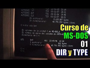 MS-DOS and CMD Course / Learn to use your 80s and 90s PC. 01 DIR and TYPE How to view files | retro