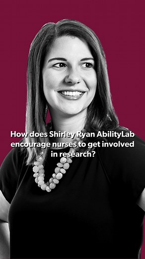Katherine Earnest, MSN, RN, Director of Nursing Research at Shirley Ryan AbilityLab shares how nurses are encouraged to get involved in research. #nurses #Nursing #research #nursingresearch #NursingCareer #AsktheExperts | Shirley Ryan AbilityLab