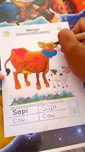 wow ‼️ mewarnai hewan Sapi