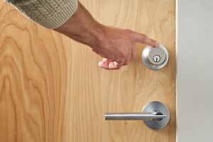 A tap of your finger or NFC card conveniently unlocks the Level Touch smart lock