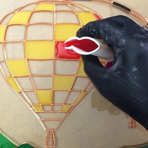 544K views · 10K reactions | Hot air balloons are pefect for window resin art or stained glass. #mixedmediaart #resinart #resinart_ideas #resinartwork #windowartwork #windowart #stainedglass #stainedglassart #hotairballoon | Pour Away Fluid Arts | Facebook