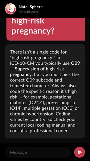 What is the diagnosis code for high-risk pregnancy?