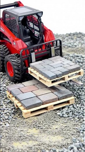 Miniature Construction Mayhem! RC Skid Steer & Dump Truck Haul Pavers & Dirt 🚧