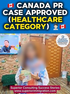 1.7K views · 15 reactions |  #SuperiorSuccess: Join us in congratulating another client for receiving their Canada PR visa grant under healthcare category of Express Entry. Listen to their feedback about their experience with Mr. Adil Ismail & his team of superior experts!  www.superiorimmigration.com | Superior Consulting (Pvt.) Ltd. | Facebook