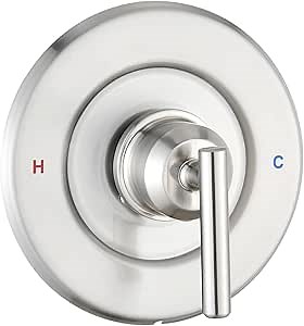 Replacement for Moen Posi-Temp Valve Only Shower Faucet Trim Kit (Valve& Catridge Not Inclued), Volume and Temperature Control Level Handle, Brushed Nickel