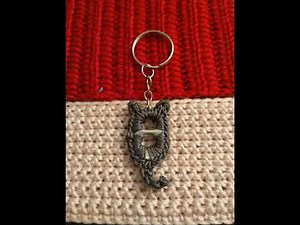 crochet cat keychain poptabs