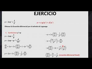TEMA: ECUACIONES DIFERENCIALES DE LAGRANGE y CLAIRAUT