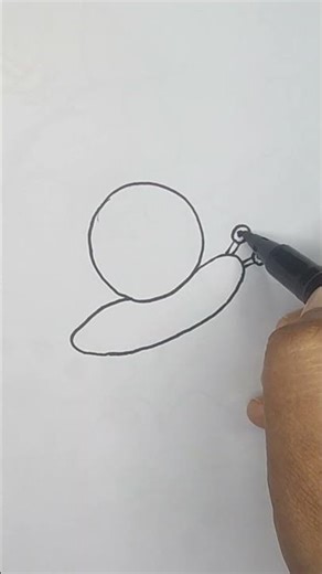 Easy snail drawing