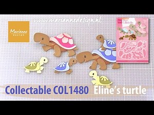 How to make the Eline's Turtles COL1480 | Eline's Animals by Marianne Design | Collectables