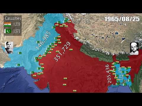 Pakistan India 1965 War Every Day Using Google earth | History in Urdu 🕉️