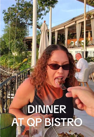 First bites of our amazing dinner at QP Bistro! This was one of our absolutely favourite dinners. The views, service, food & drinks were all so worth it in our opinion!! Ps. He’s so cute for giving me the first bites #qpbistro #barbadosrestaurant #barbados #food #fyp