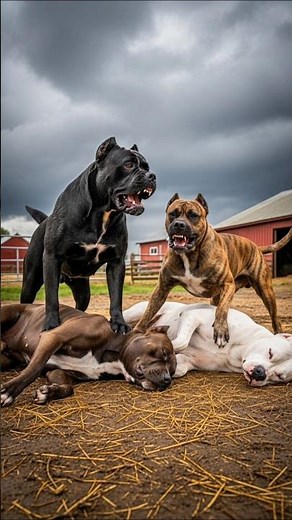 2 versus 2 Strongest Dog Breeds Battle for Dominance #shorts