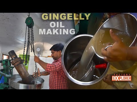 Cold Pressed GINGELLY OIL Making (With English Subtitles) | Factory Explorer
