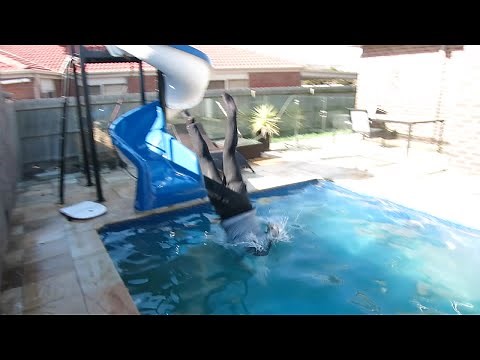 Diving into the Pool Fully Clothed!
