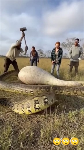 Unbelievable! Giant Snake Splits Open — You Won’t Believe What Comes Out! #shorts