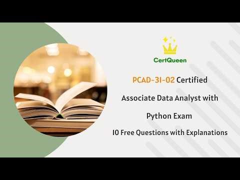 PCAD-31-02 Certified Associate Data Analyst with Python Exam | 10 Free Questions with Explanations