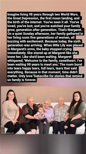 98 Years Young: A Great-Great-Great-Grandmother Meets Her Sixth Generation"