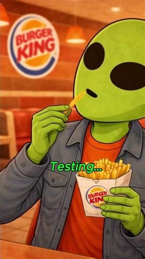 Apophis tries Burger King fries for the first time 👽🍟