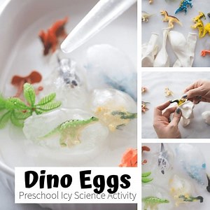 Hatching Frozen Dinosaur Eggs - Little Bins for Little Hands