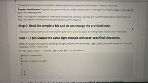 This zyLab activity prepares a student for a larger programming... | Filo