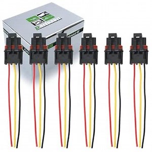 Pulse Power Plug Pigtail Connector 6 pcs Fit for Polaris Ranger XP 1000 RZR RS1/ Pro RZR RS1/ Pro 2018-2021 Bus Bar Harness Pigtail Connectors Yellow Red Black