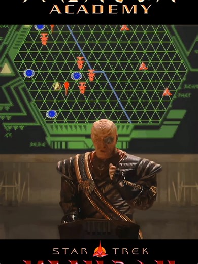 Star Trek: Klingon Academy – The Andorian Feint --------------------- General Chang prepares the cadets for a simulated strike designed to mislead the Federation. Their target: Andorian space — a region with no true strategic value, chosen only to provoke political backlash and mask the Empire’s real intentions. Before sending them into the exercise, Chang delivers a brutal reminder of what war demands: boldness, resolve, and the acceptance that every battle leaves widows and orphans in its wake