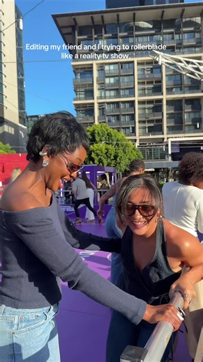 Rollerblading is way harder than it looks. @Mary 😂😂 had fun @TheBodyShopAus roller Rama 💜 #rollerblading