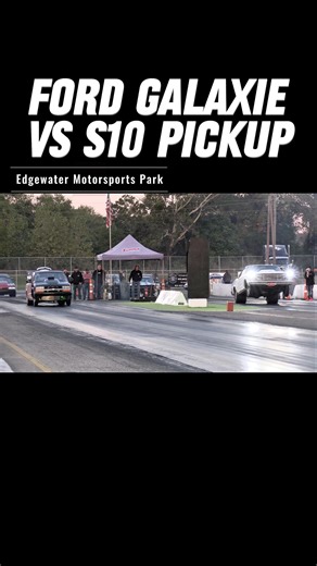 Ford Galaxie vs Chevy S10 Drag Racing #ford #chevy #galaxie #s10 #cars #trucks #racing #shorts #fyp