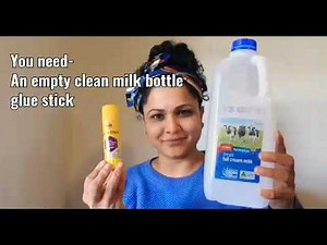 Make Elmer using a milk bottle !