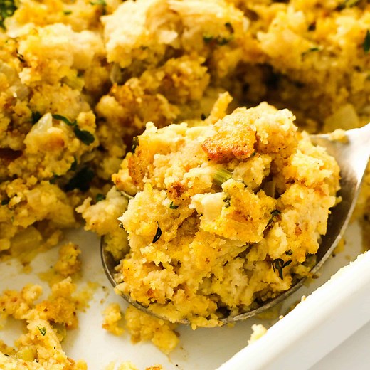 Southern Old-Fashioned Cornbread Dressing - The Anthony Kitchen