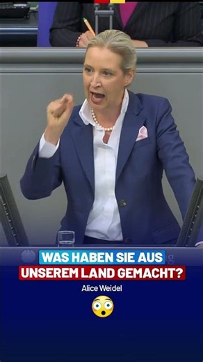 Alice Weidel stunned: What have you done to our country? - AfD parliamentary group in the Bundestag