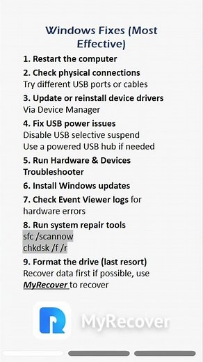 Fix “A Device Attached to the System Is Not Functioning” on Windows, Android, and iPhone. #error