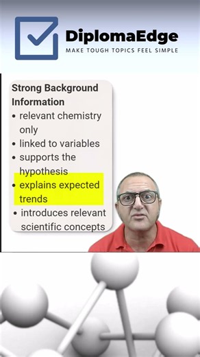 IB Chemistry IA: What Strong Background Information Looks Like #IBChemistry #IA