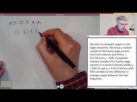 Confidence Intervals for Two Means & Proportions, Part 2: Examples