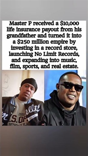 $10K life insurance payout turned into $250M empire - Master P story 😳🔥 #celebritynews