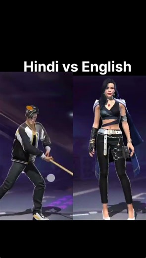 Hindi vs English #comedy #freefire