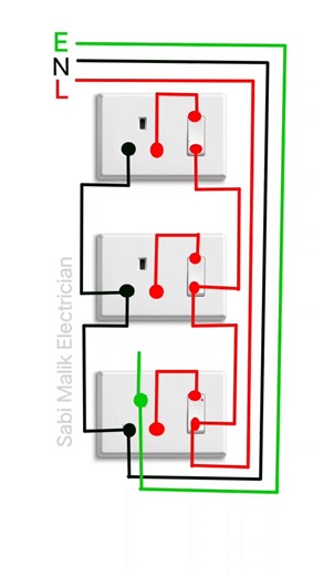 Power Combined Wiring Diagram | Switch Board Connection #shorts