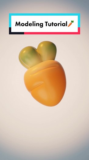Learn how to make a cute carrot in Blender🥕 #b3d #blender3d #tutorial #3dtutorial #blendertutorial #3dart #3dartist #digitalart #cute #foryourpage #fyp