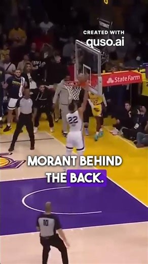 morant's houdini 3 point play! #nba #shortsvideo #dunk #baseketball #basketballhighlights #kobe