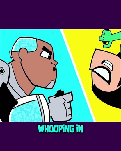 Cyborg tries to stop Robin's Robot left leg Teen Titans Go! #teentitansgo #usakids #robin